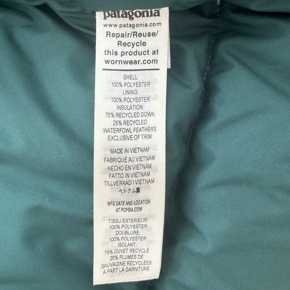 NWT Patagonia Women's Silent Down Jacket Coat XS Northern Green $269 - Picture 10 of 12